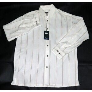 Bassiri Uomo USA Men's Long Sleeve Button Textured Shirt Casual Size 3XL